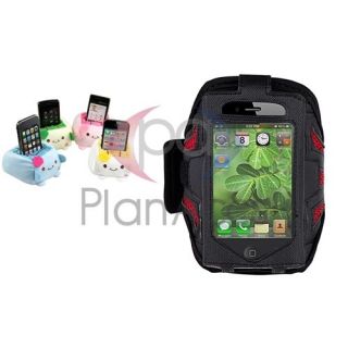 Black Red ArmBand Skin Case+ Player Holder Tofu For iPod Touch 2 