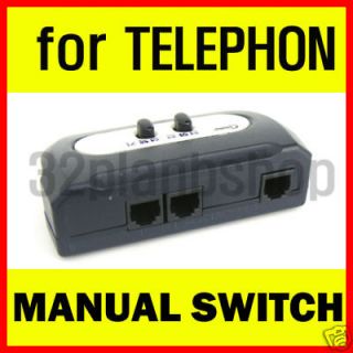 Phone Selector Switch Switcher Sharing Line RJ11 RJ12