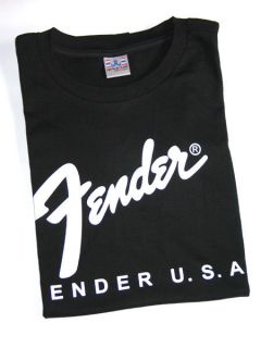 NEW Cotton T shirt FENDER Size M (Black)