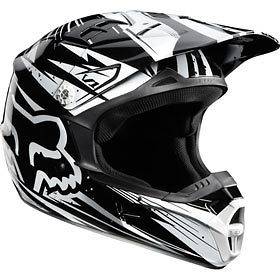 black white l fox racing v1 undertow helmet chaparral motorsports