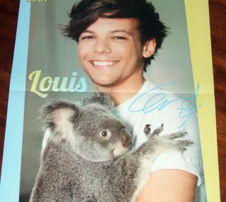 NEW   One Directions Louis Tomlinson Holding a Koala Bear Poster bw 