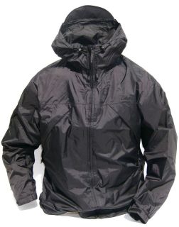 New Cabelas Pac Lite Packable Rain Jacket Parka Black Mens M, L, XL 