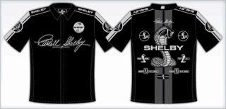 Carroll Shelby Cobra Collage JH Design Racing Pit Crew Shirt Adult 