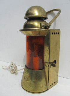 Rare antique1901 Bulpitt marked Ships Brass Oil Lamp Lantern Nautical 