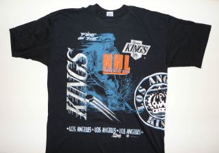Vintage DS All Over Salem LA Los Angeles Kings Shirt Raider Script 