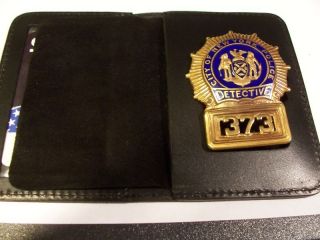 NYPD Detective Style Badge CutOut/ID Card BiFold Wallet
