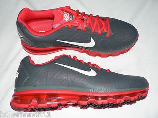 Mens Nike Air Max + 2011 LEA shoes new running 456325 101 grey red