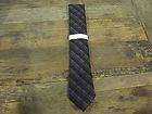   Klein Holiday Black and Silver Shiny Lurex Skinny Neck Tie ( Necktie