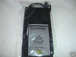 2x PASSPORT Leather ID CARD Holder Neck Pouch Wallet