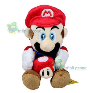 NEW Nintendo Super Mario Bros 7 MARIO Red Mushroom Plush Figure Soft 