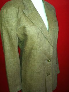 Vintage Ann Taylor tan/camel linen boyfriend jacket blazer 4   FASHION 