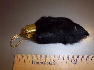 Rabbit Foot Key chain   Black, good luck for you, but not the rabbit