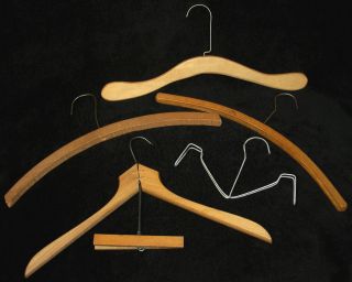 Assorted Lot of Vintage Wooden and Metal Clothes Hangers   VGC