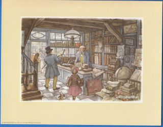 Anton Pieck Master of Detail Nostalgic Book Store #4979 Holland Print