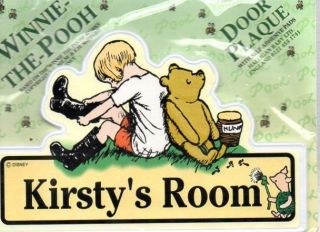 Personalised Winnie The Pooh Door Plaques / Name Plates (Style #5)