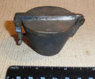 Mexican Colonial Brass Tub Weight Set, case w/lid