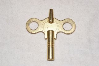 ANSONIA BRASS DOUBLE END TM KEY 6/3 NEW CLOCK PARTS