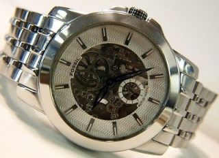 Fossil Mens Automatic White Skeleton Watch ME1028 $195