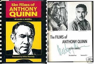 Anthony Quinn Films Of Rare Signed Autograph 1st Edition Hardback Book 