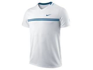 Nike RF Roger Federer Smash Top White/Green Abyss Shirt Tennis Sz M L 