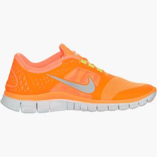 Nike Free Run+ 3 510642 800 Total Orange Silver Pro Volt Mens Running 