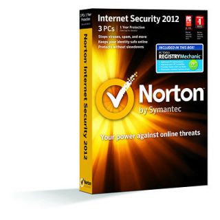 NORTON INTERNET SECURITY 2012 3PC + REGISTRY MECHANIC Free Upgrade to 
