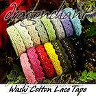 Fabric Washi Tape Lace 18mm wide Roll Decorative Sticky Adhesive Craft 