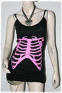 nk Skeleton Horror Metal Rock Punk DIY Sexy Cami Tunic Top Dress 