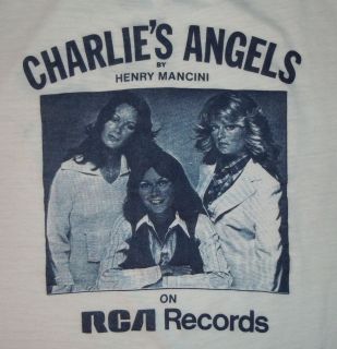   1970s 70s 1977 CHARLIES ANGELS HARRY MANCINI THEME TV PROMO T SHIRT