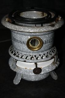 Antique kerosene stove cooker enamel grey graniteware speckleware 