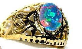 australian opal ring in Mens Jewelry