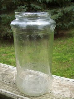 Vintage Clear Glass Coffee Jar with No Lid   Could be Change Holder or 