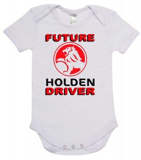 BABY ONE PIECE, ROMPER. ONESIE. printed with FUTURE HOLDEN DRIVER 