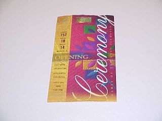 1996 Opening Ceremony Summer Olympics Ticket