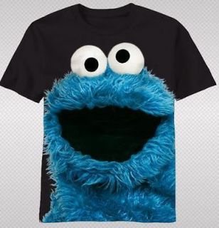   Street Cookie Monster Giant Face Eyes Classic TV Show T shirt top tee