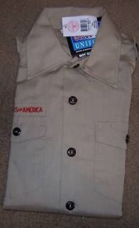 Boy Scout Uniform shirt sz Youth MEDIUM long sleeve