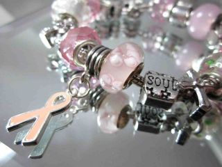 breast cancer pandora charms in Fashion Jewelry