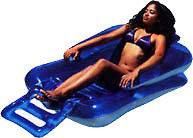 New Swimline Inflatable Swimming Pool Lounge Chair Float w/Foot Rest