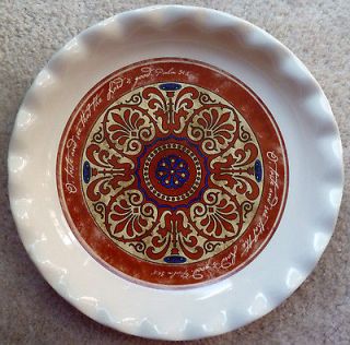 TUSCAN AMBIENCE CARPENTREE PIE PLATE FALL COLORS W. PSALM 348 2010