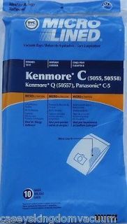 10 Kenmore Panasonic C Vacuum Bags 5055 50557 50558 & Scent Tabs