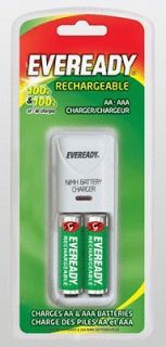 EVEREADY NiMH BATTERY CHARGER + 2 NiMH BATTERIES (DEAL56)