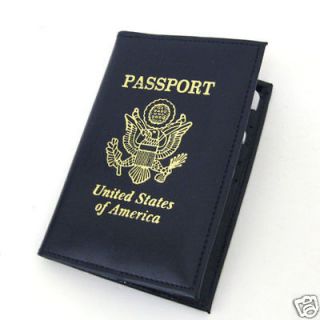 BROWN LEATHER UNITED STATES OF AMERICA PASSPORT HOLDER