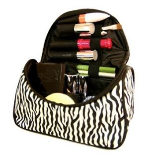 Ladies Women Zebra Cosmetics MakeUp Pocket Pouch Purse Beauty Bag 