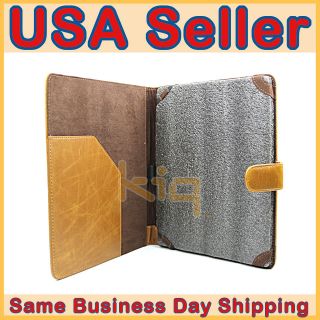   Leather Case Cover for 9.7 Tablet PC   HP Touchpad Apple Ipad