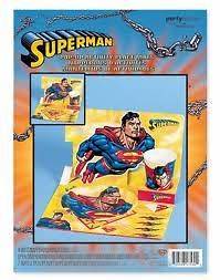 SUPERMAN ~ Super Hero Party Supplies~ POP UP PLACE MATS