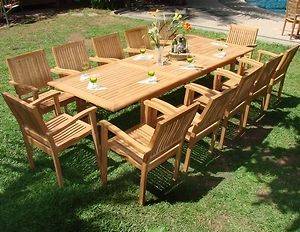   STACKING GARDEN OUTDOOR PATIO FURNITURE E02   BEVERLY DINING DECK SET