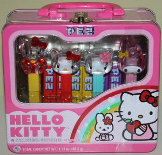 Sanrio Hello Kitty 4 Pez Collectible Dispenser in Tin New in Tin