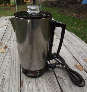 Vintage Electric Dazey 12 Cup Coffee Pot Percolator Stainless Steel