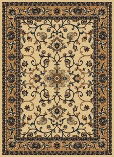 BEIGE tan TRADITIONAL floral PERSIAN carpet ORIENTAL bordered AREA rug