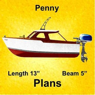 VINTAGE OUTBOARD CABIN CRUISER NOTES & FULL SIZE PLANS